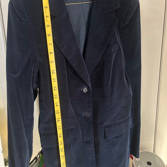 Vintage Navy blue velvet blazer - Picture 9 of 9